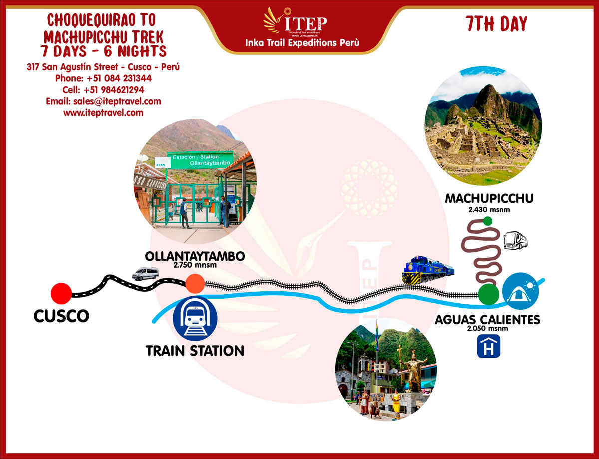Map - Day 7: Aguas Calientes | Machu Picchu - Cusco. Map - Day 7: Aguas Calientes | Machu Picchu - Cusco.